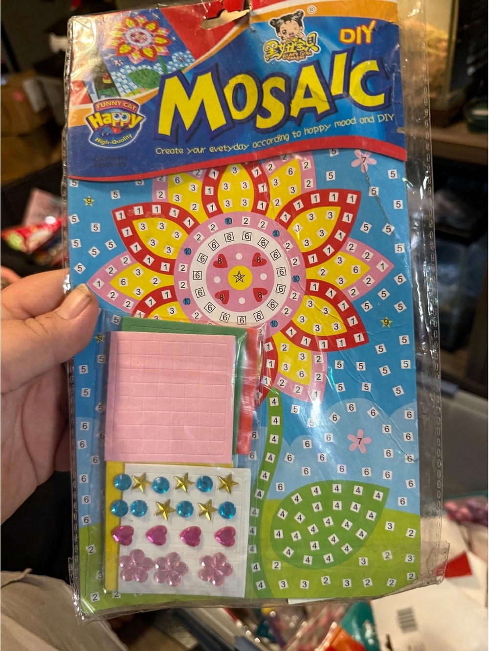 Happy DIY Mosaic Educational Parent-Child Game Flower Design